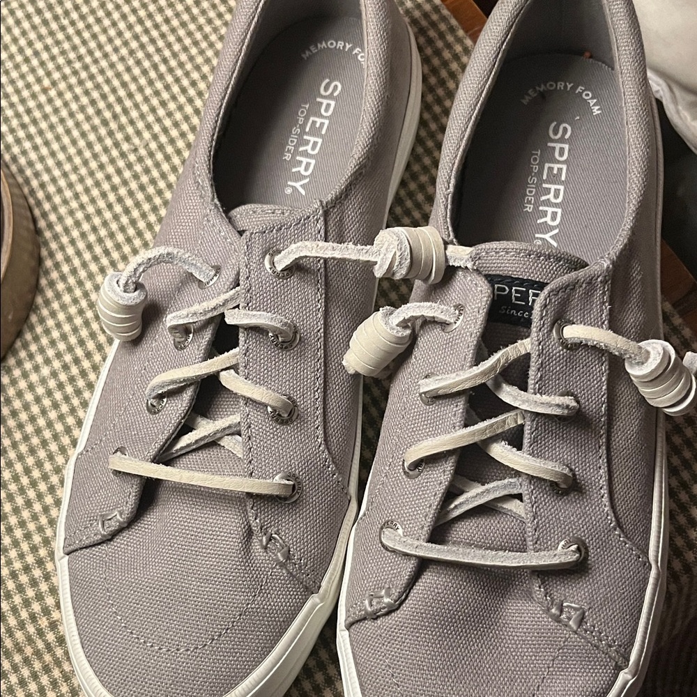 Sperry Light Gray Canvas Shoes